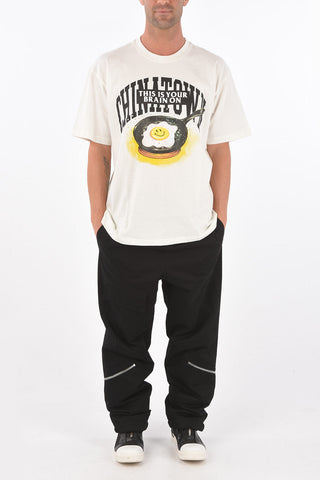 T-shirt SMILEY BRAIN ON FRIED stampata