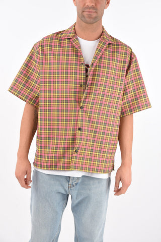 Snap Button Plaid Check Shirt
