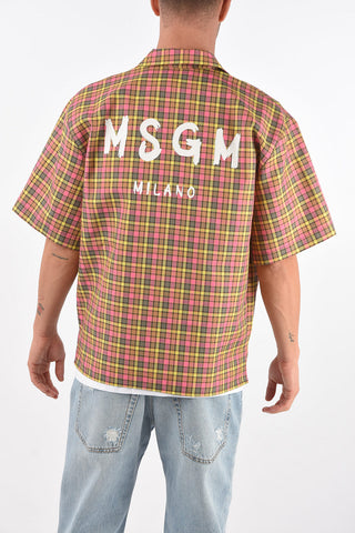 Snap Button Plaid Check Shirt