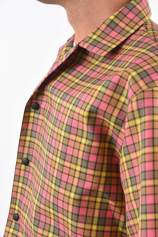 Snap Button Plaid Check Shirt
