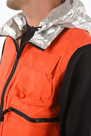 sleeveless J-GIOTIS reversible jacket with extractable hood