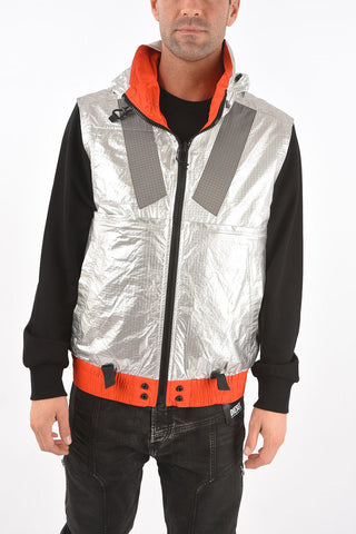 sleeveless J-GIOTIS reversible jacket with extractable hood
