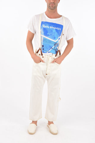 MAN LEVIS Cropped Jeans with suspenders
