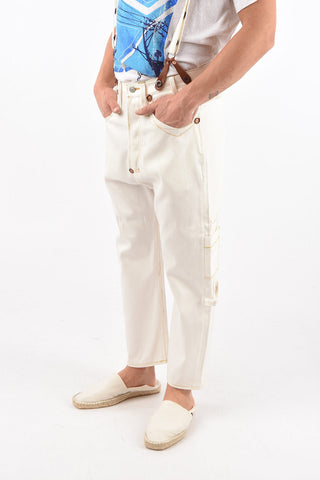 MAN LEVIS Cropped Jeans with suspenders