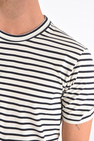 Crew Neck SLIM FIT Striped Cotton T-Shirt