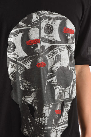 PLATINUM CUT V Neck DOLLAR Cotton T-Shirt