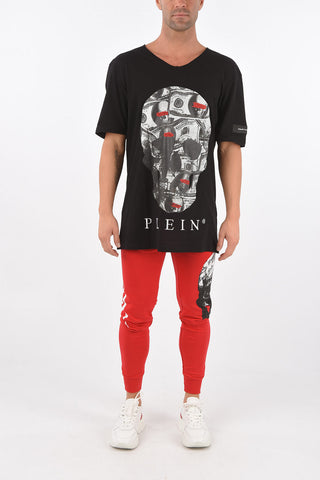 PLATINUM CUT V Neck DOLLAR Cotton T-Shirt
