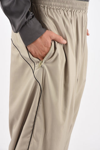 High-rise Wide leg Trousers with Waist Drawstring 25 cm