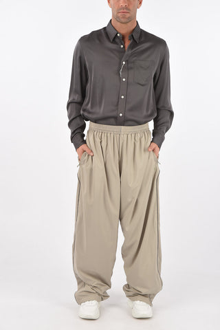 High-rise Wide leg Trousers with Waist Drawstring 25 cm