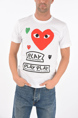 Printed t-shirt with embroidery