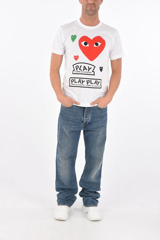 Printed t-shirt with embroidery