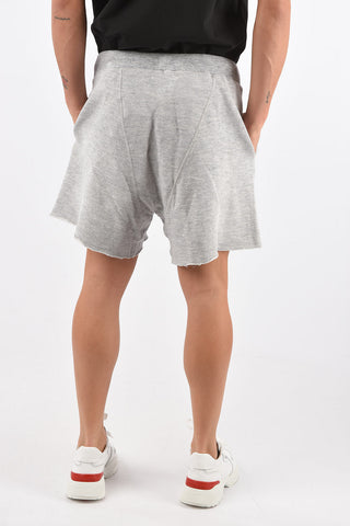Raw-cut Edged Jersey Shorts with Studs