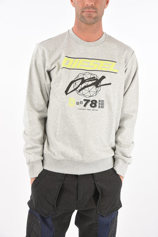 crew-neck S-GIRK-K11 sweatshirt with print on the front