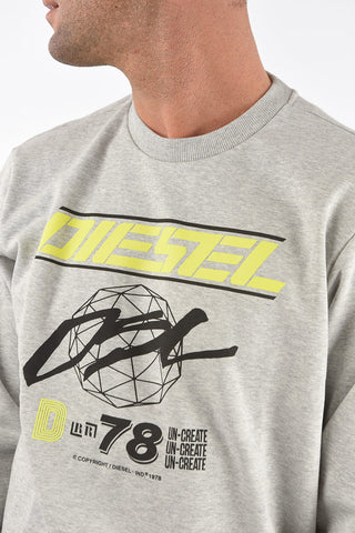 crew-neck S-GIRK-K11 sweatshirt with print on the front