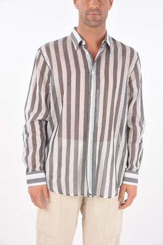 Camicia a righe Awning DAN Semitrasparente