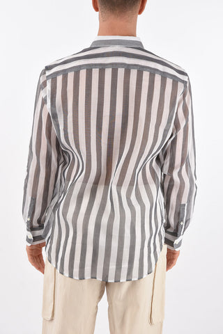 Camicia a righe Awning DAN Semitrasparente