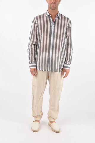 Camicia a righe Awning DAN Semitrasparente