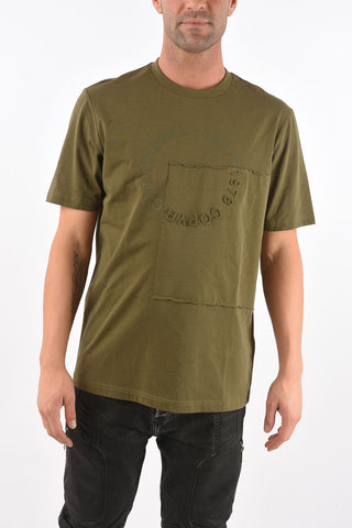 t-shirt girocollo T-JUSTEMB con dettaglio in rilievo
