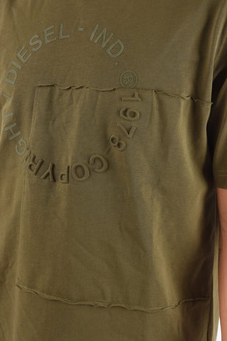 t-shirt girocollo T-JUSTEMB con dettaglio in rilievo