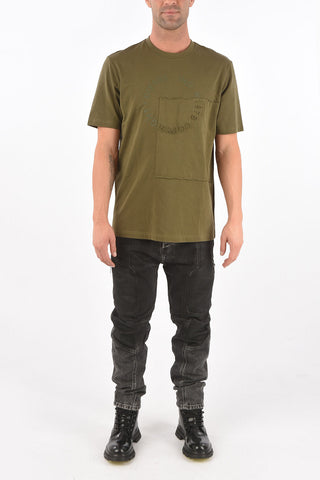 t-shirt girocollo T-JUSTEMB con dettaglio in rilievo