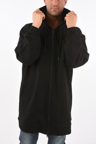 hooded S-KAPPAT maxi sweatshirt with zip closure