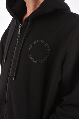 hooded S-KAPPAT maxi sweatshirt with zip closure