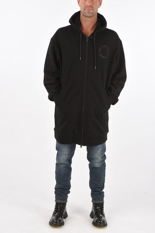 hooded S-KAPPAT maxi sweatshirt with zip closure