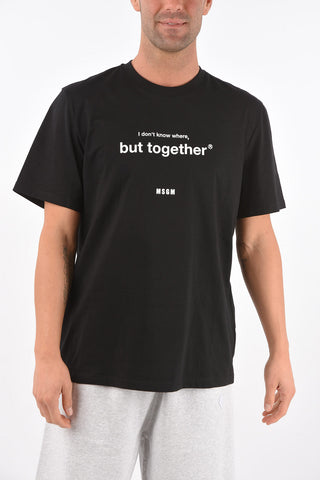Crew Neck Printed Cotton T-Shirt