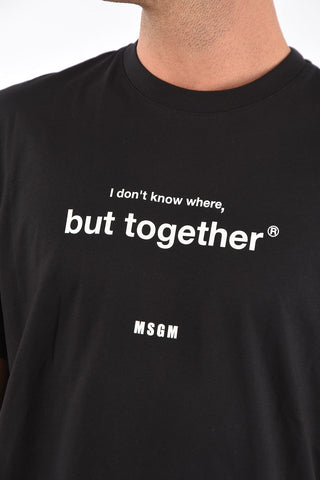 Crew Neck Printed Cotton T-Shirt