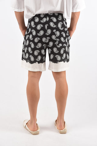 Paisley Printed Shorts with Waist Drawstring