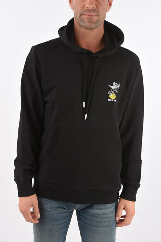 hooded VE-S-GIRK-HOOD-LEO sweatshirt with maxi patch pocket