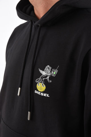 hooded VE-S-GIRK-HOOD-LEO sweatshirt with maxi patch pocket