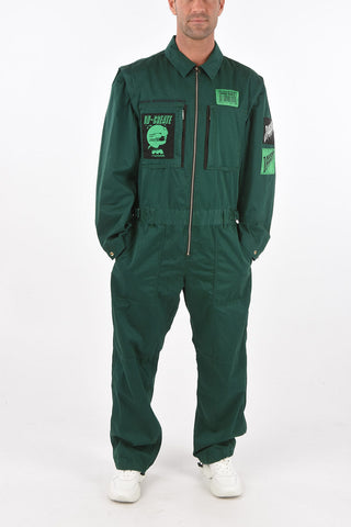 cotton P-LARRY utility jumpsuit with removable sleeve