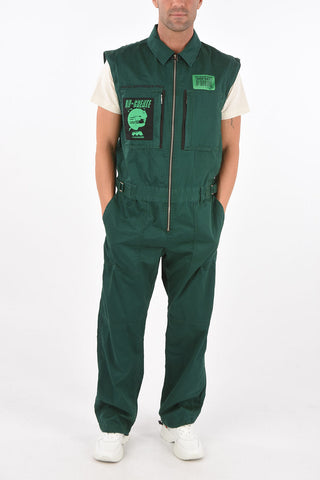 cotton P-LARRY utility jumpsuit with removable sleeve