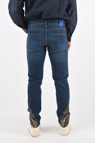 Jeans 5 Tasche WINGS con Fondo Stampato