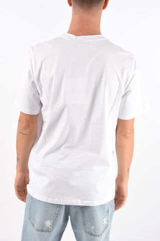 Crew Neck Printed Logo Cotton T-Shirt