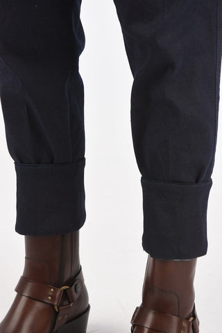 Single-pleated Multipocket Denim Pants