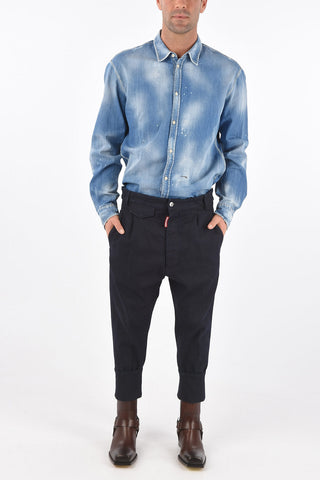 Single-pleated Multipocket Denim Pants