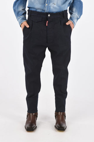 Single-pleated Multipocket Denim Pants