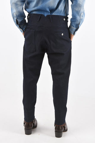 Single-pleated Multipocket Denim Pants
