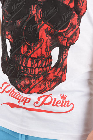 Crew Neck ALLOVER SKULL Cotton T-Shirt