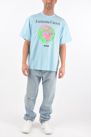 FANTASTIC GREEN Crew Neck Printed T-Shirt