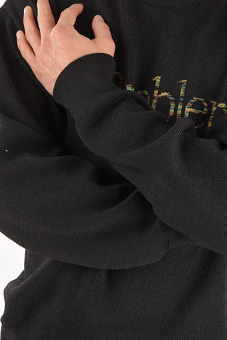 Crewneck Sweater SPACE DYE with NO PROBLEMO Embroidery