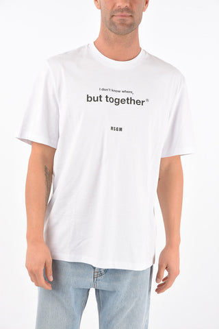 Crew Neck Printed Cotton T-Shirt