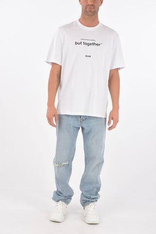 Crew Neck Printed Cotton T-Shirt