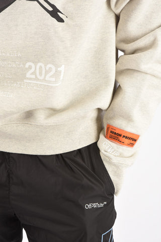 Crew Neck ANIMALIA Printed Sweatshirt