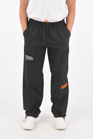Elastic Waistband Nylon Pants with Drawstring
