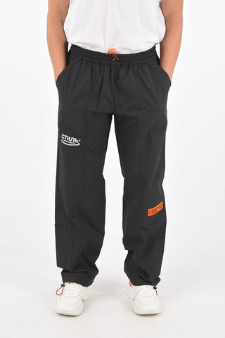 Elastic Waistband Nylon Pants with Drawstring