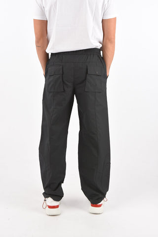 Elastic Waistband Nylon Pants with Drawstring