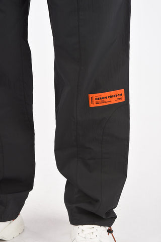 Elastic Waistband Nylon Pants with Drawstring
